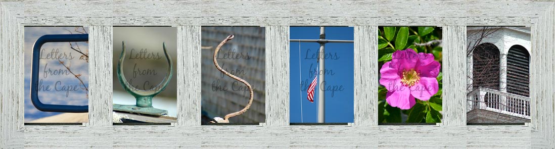 Custom Sign with white wooden frame and photo letters spelling out the word "Custom"